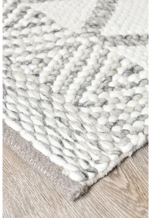 Acdian White Silver Rug
