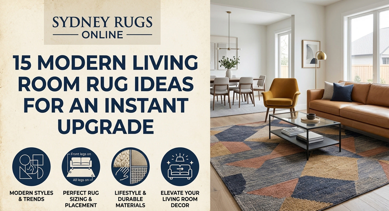 15 Modern Living Room Rug Ideas for an Instant Upgrade