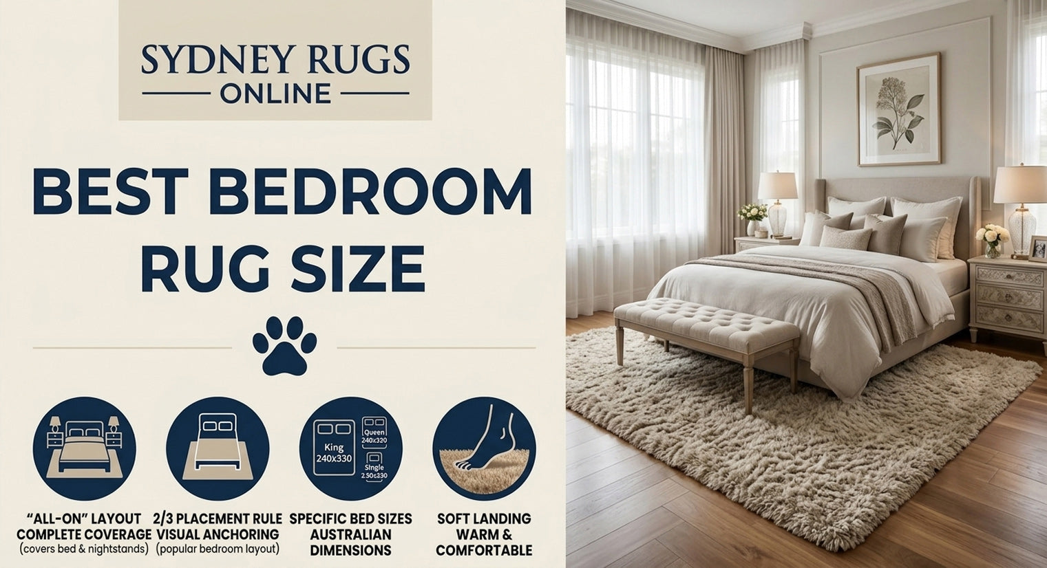 Best Bedroom Rug Size
