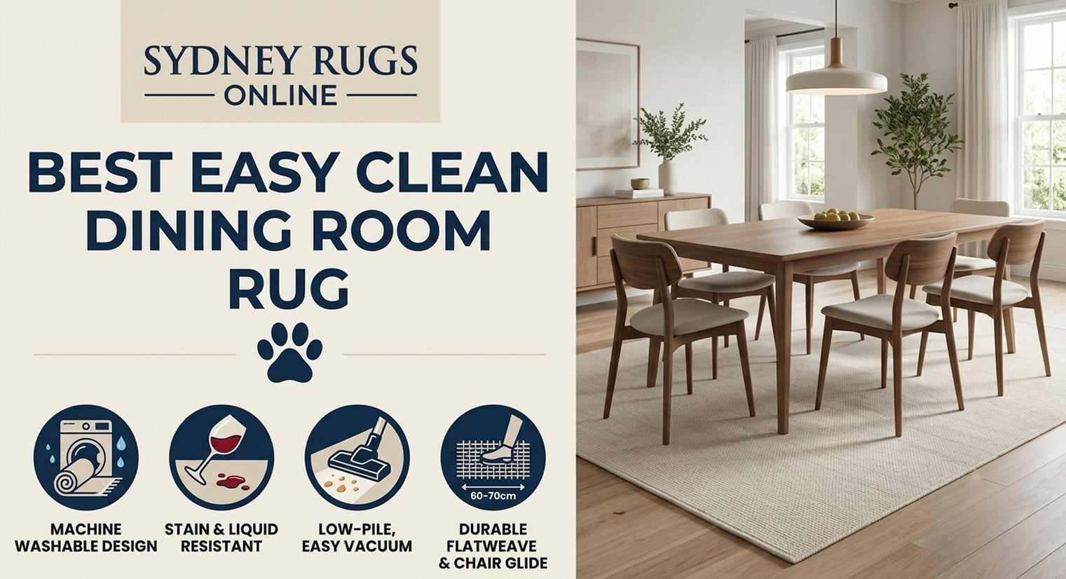 Best Easy Clean Dining Room Rug