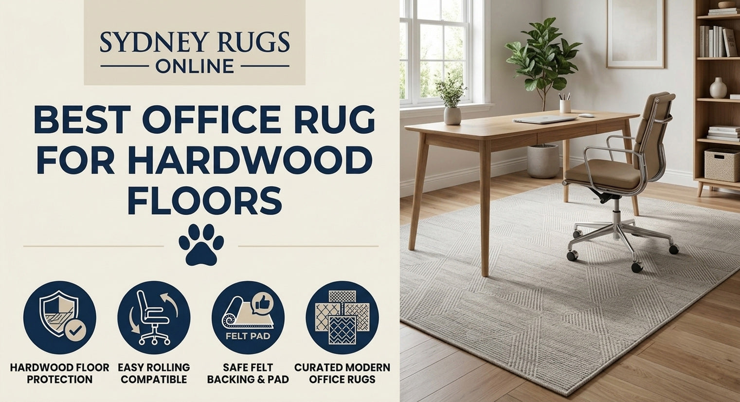 Best Office Rug for Hardwood Floors