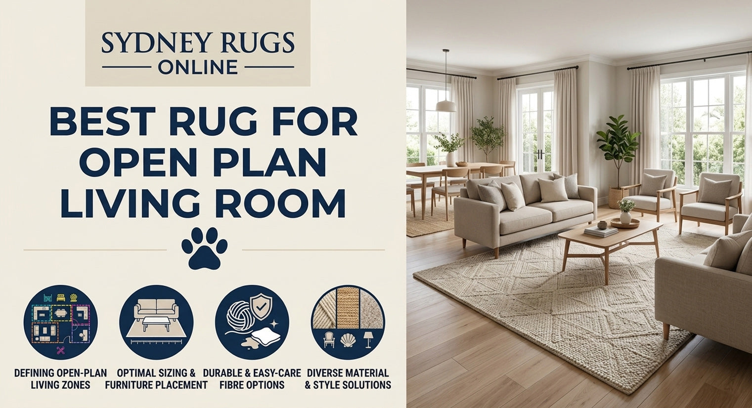 Best Rug for Open Plan Living Room
