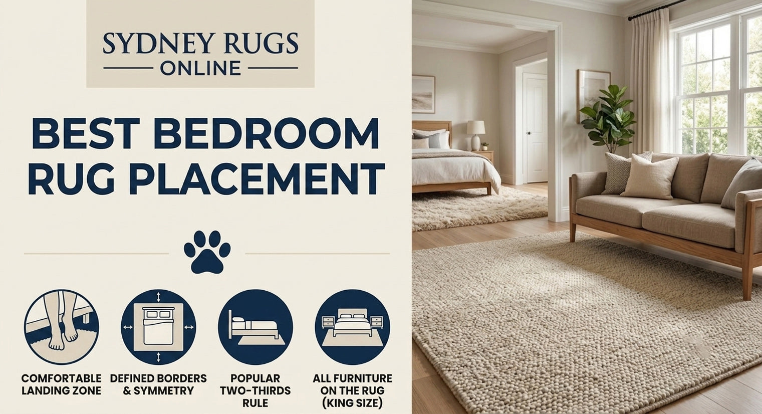 Best Bedroom Rug Placement Guide