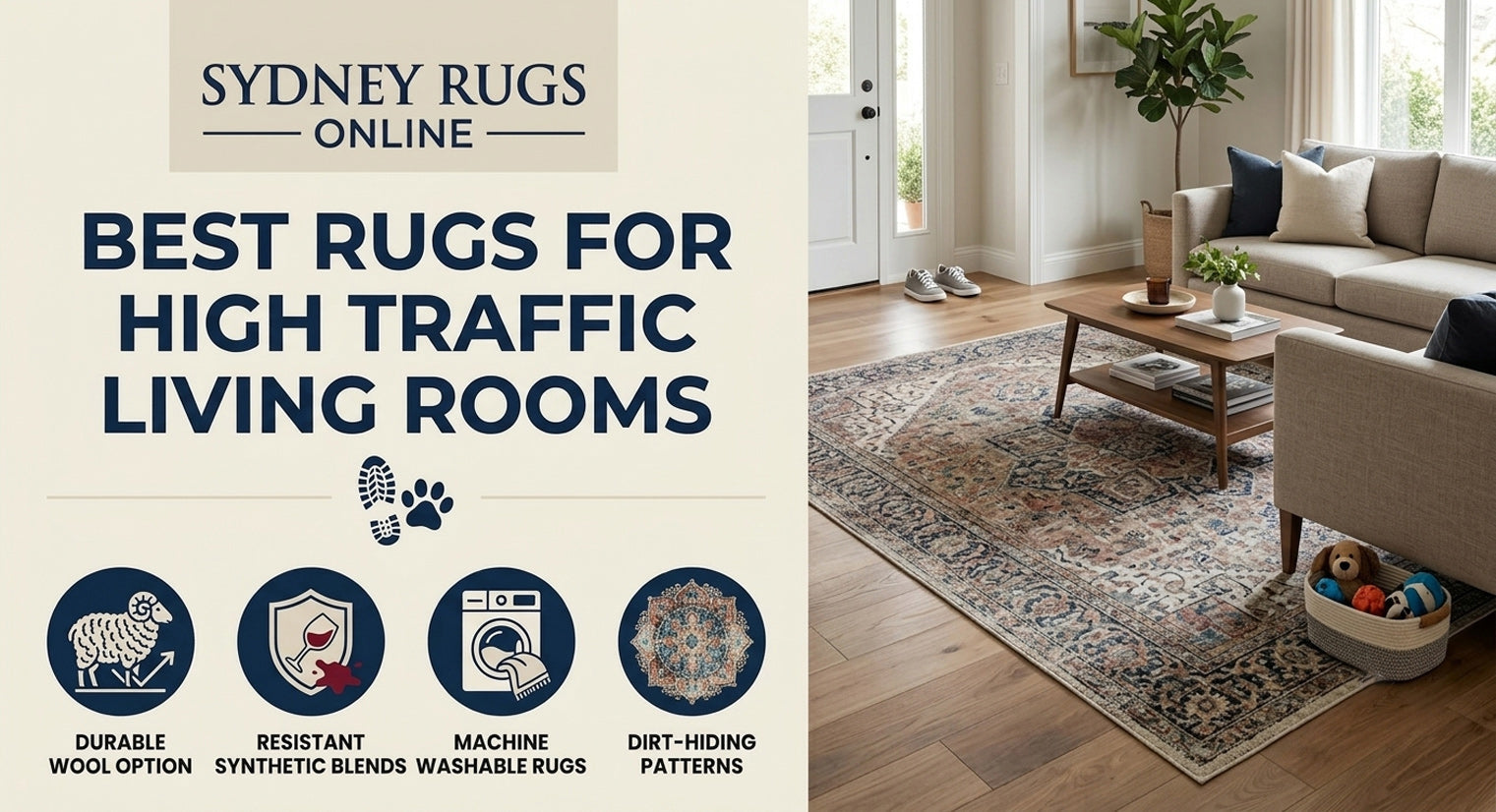 Best Rugs for High Traffic Living Rooms