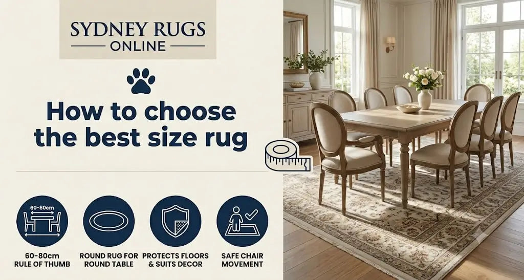 How to choose the best size rug for your dining room