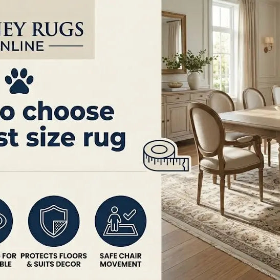 How to choose the best size rug for your dining room