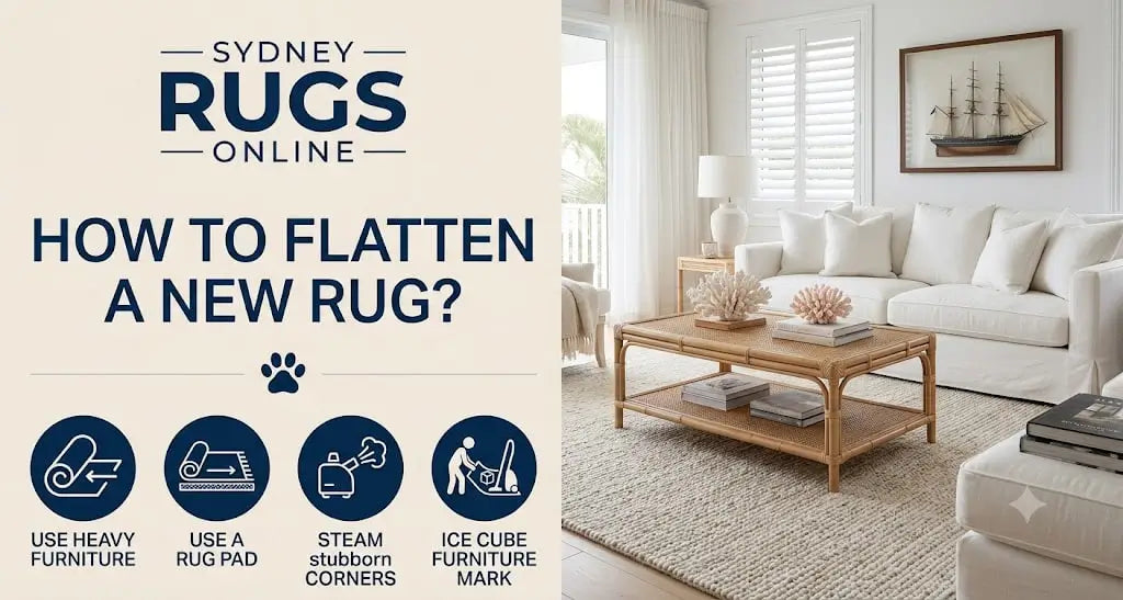 How to flatten a new rug? Tips for your rug to shine