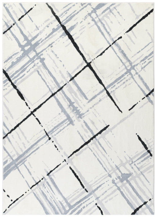 Drizzle Dew Cream Blue Rug