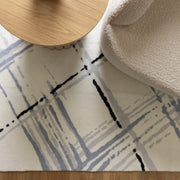 Drizzle Dew Cream Blue Rug