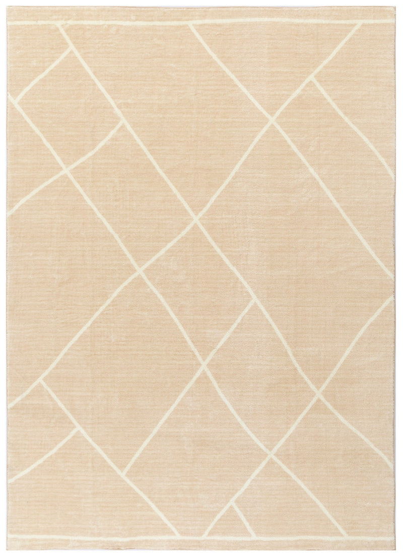 Drizzle Diamonds Beige Rug