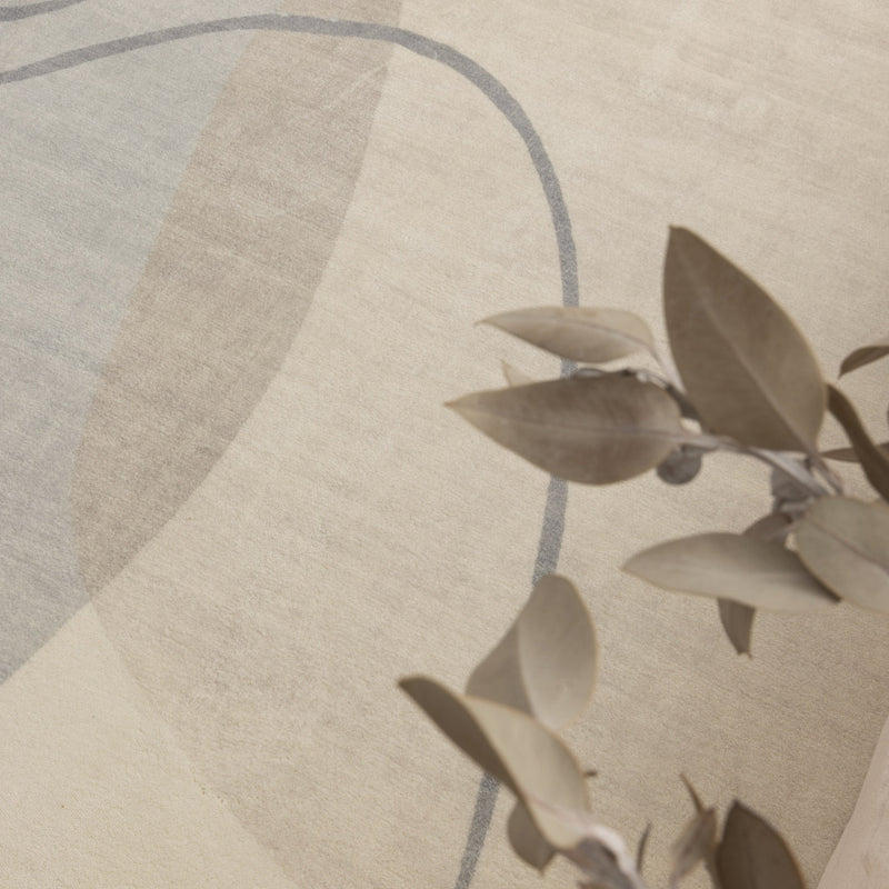 Drizzle drawing Cream Rug