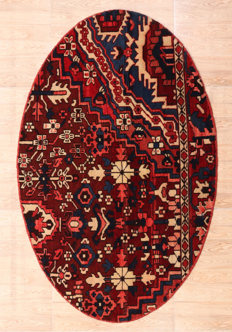Afshon SY68 Red Black Oval Rug