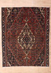 Afshon Persian Hamadan Rust Blue Rug