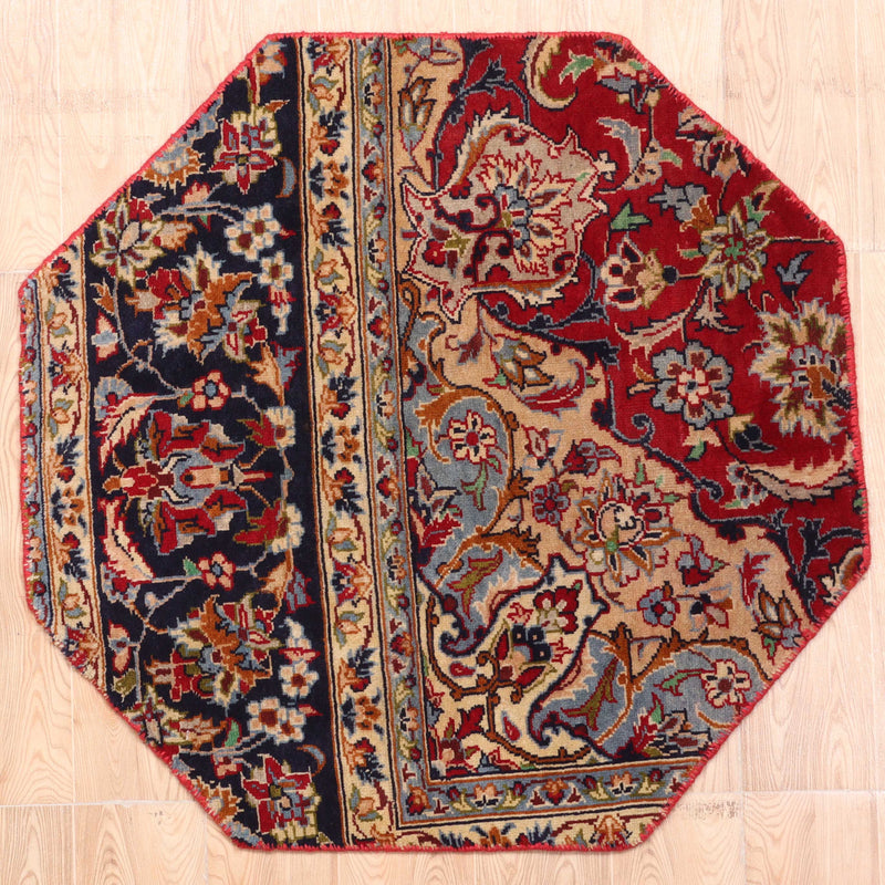 Afshon SY65 Red Blue Round Rug