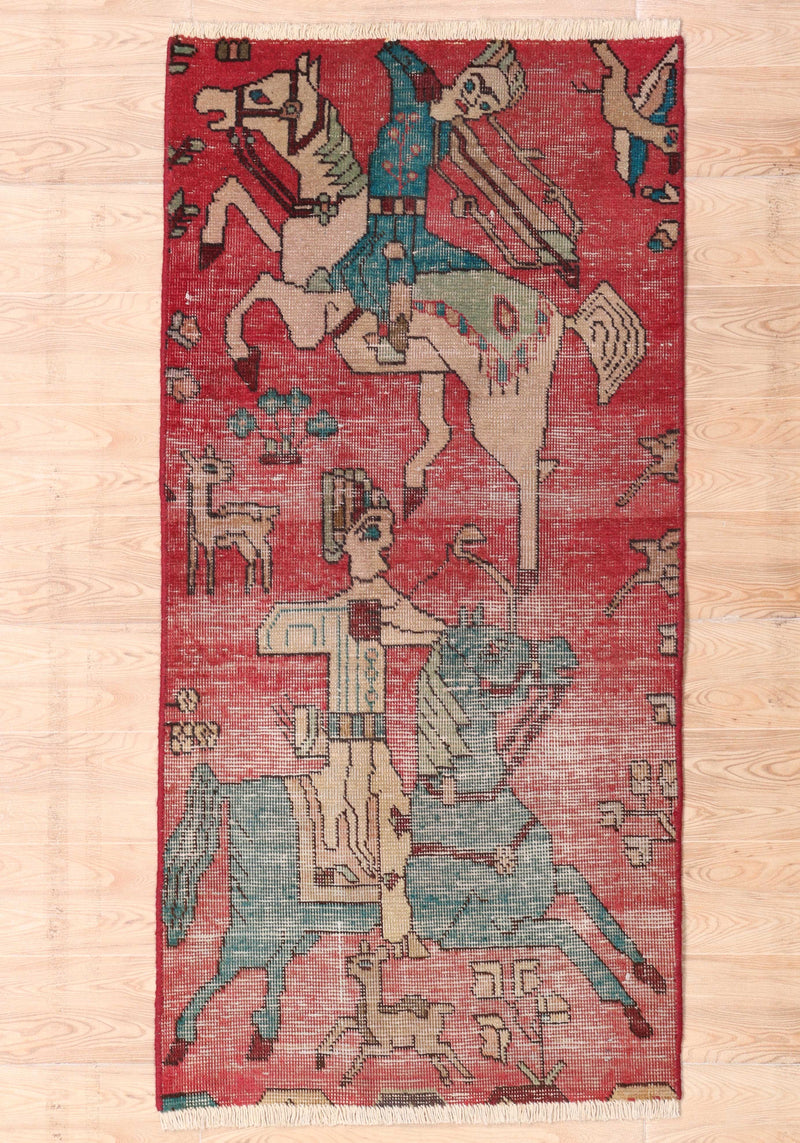 Afshon SY55 Hunting Red Rug