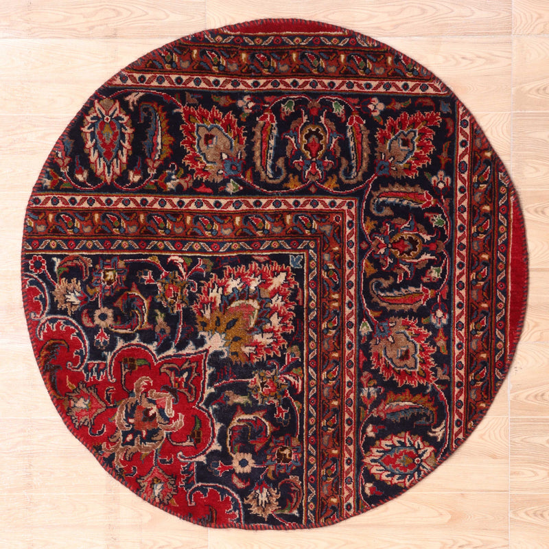Afshon SY70 King Red Blue Round Rug