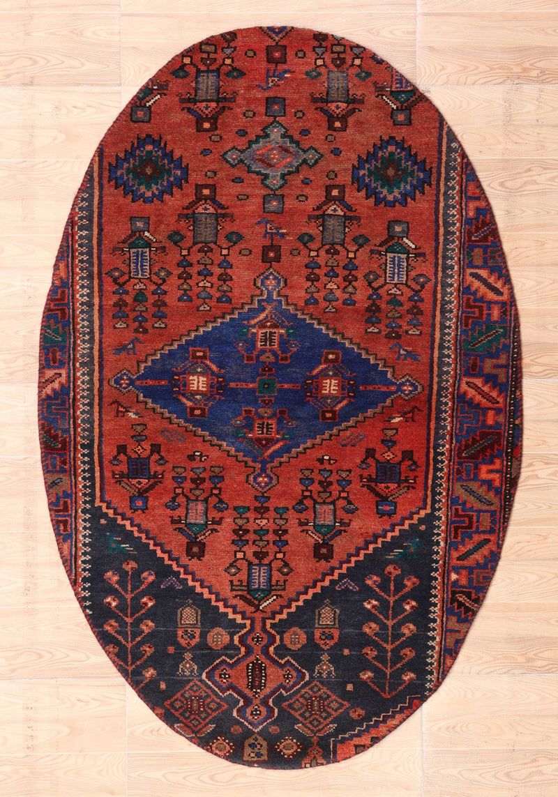 Afshon SY73 Blue Eye Oval Rug