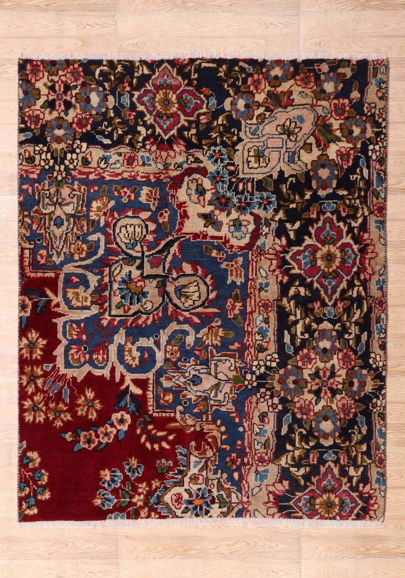 Afshon SY36 Yazd Red Blue Rug