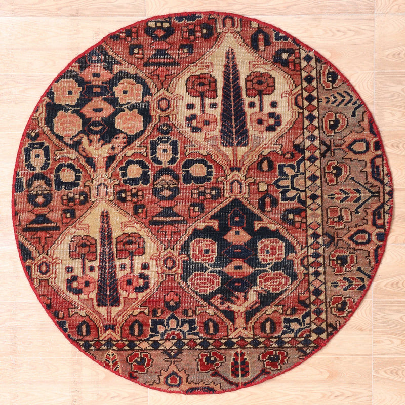 Afshon SY72 Four Flowers Round Rug