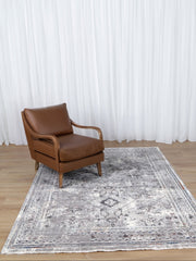 Almir Diamond Border Grey Multi Rug