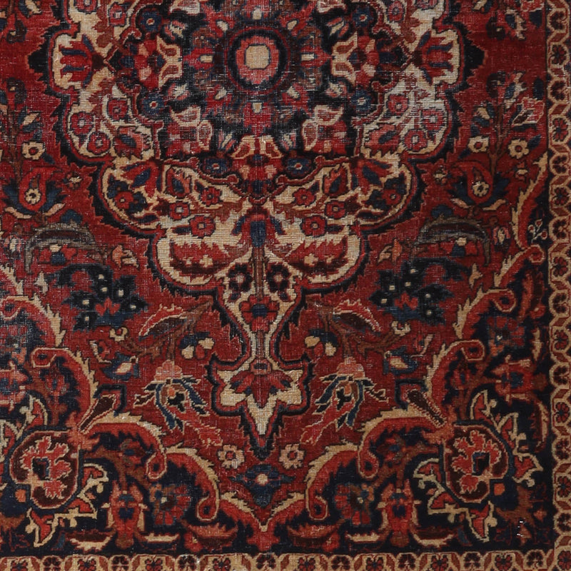 Afshon SY51 Medallion Vintage Red Brown Rug
