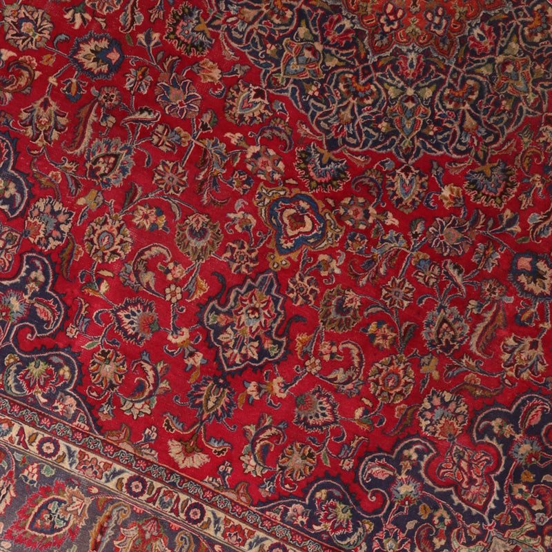 Afshon SY62 Flower Red Blue Round Rug