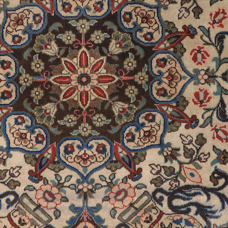 Afshon Persian Kashmar Cream Blue Rug