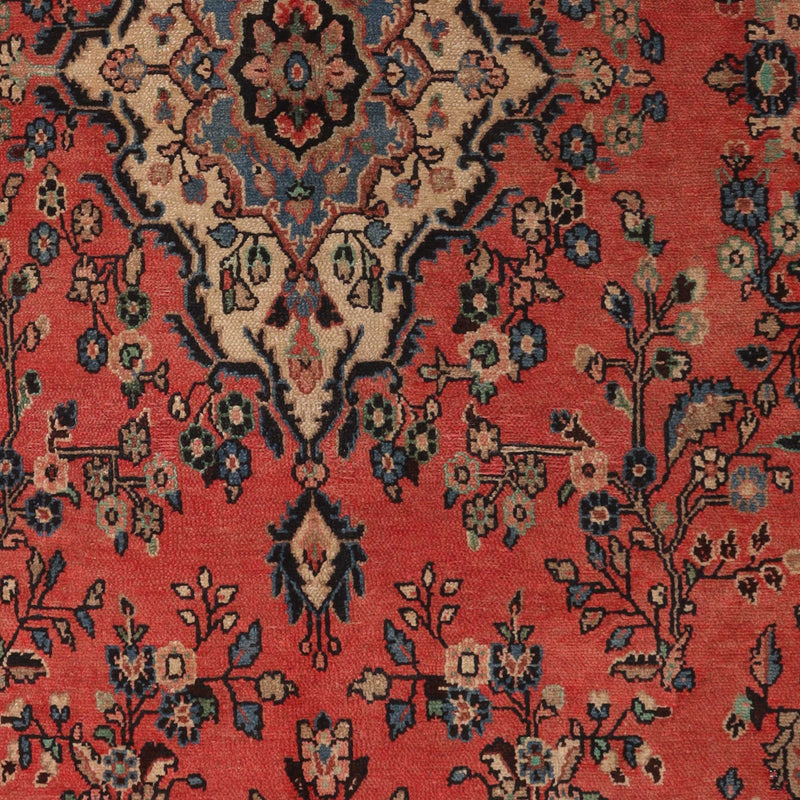 Afshon Hamadan Medallion Red Blue Rug