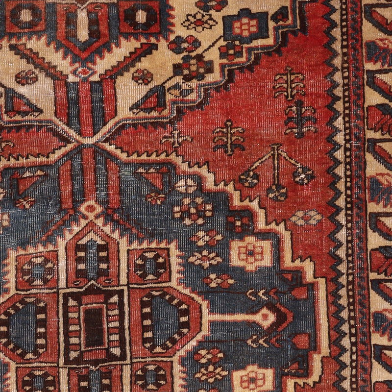 Afshon SY66 Red Blue Oval Rug