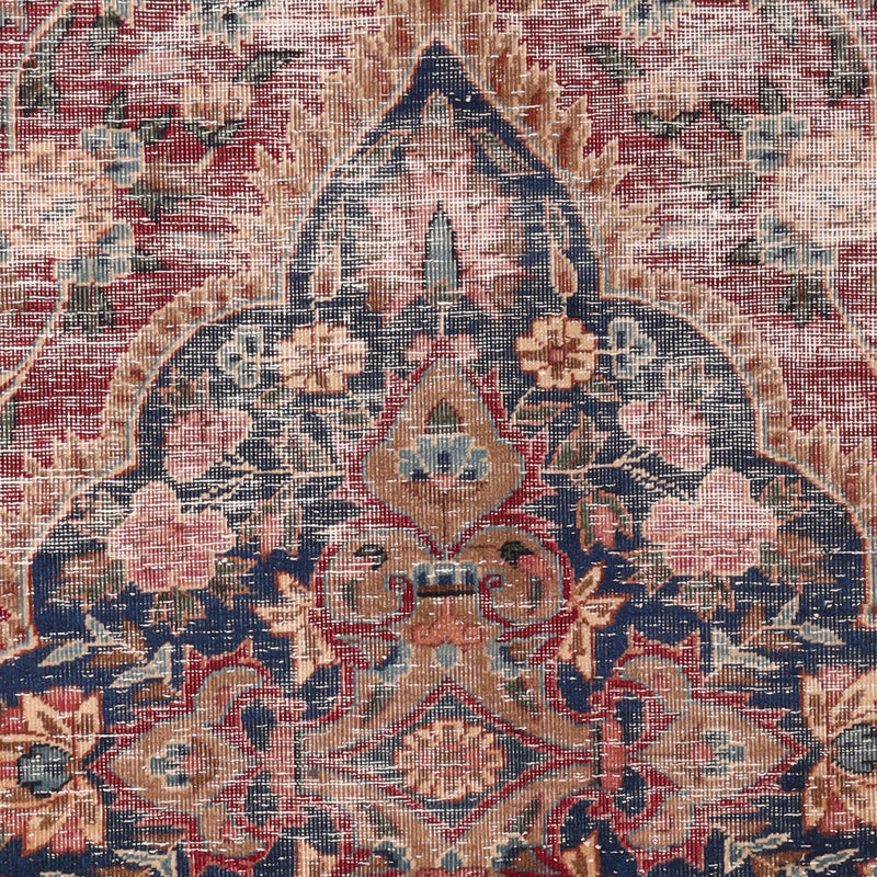 Afshon SY67 Stone wash Red Blue Round Rug