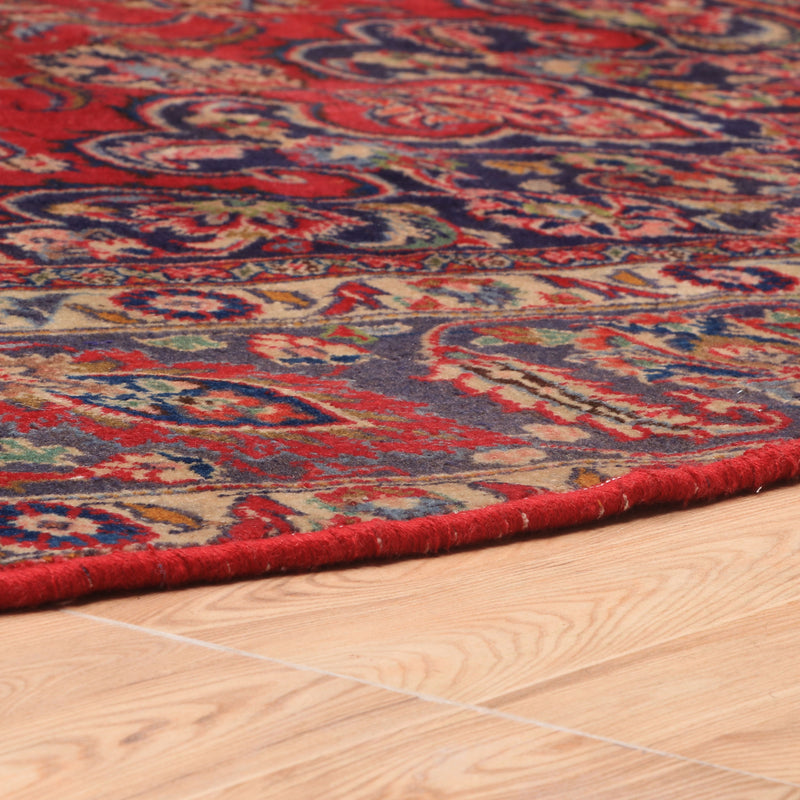 Afshon SY62 Flower Red Blue Round Rug