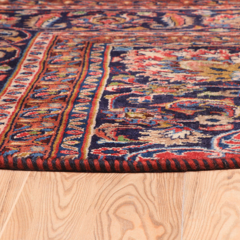 Afshon SY70 King Red Blue Round Rug