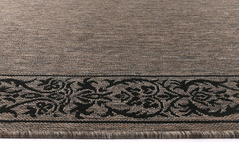 Sisalo Flower Bordered Beige Rug