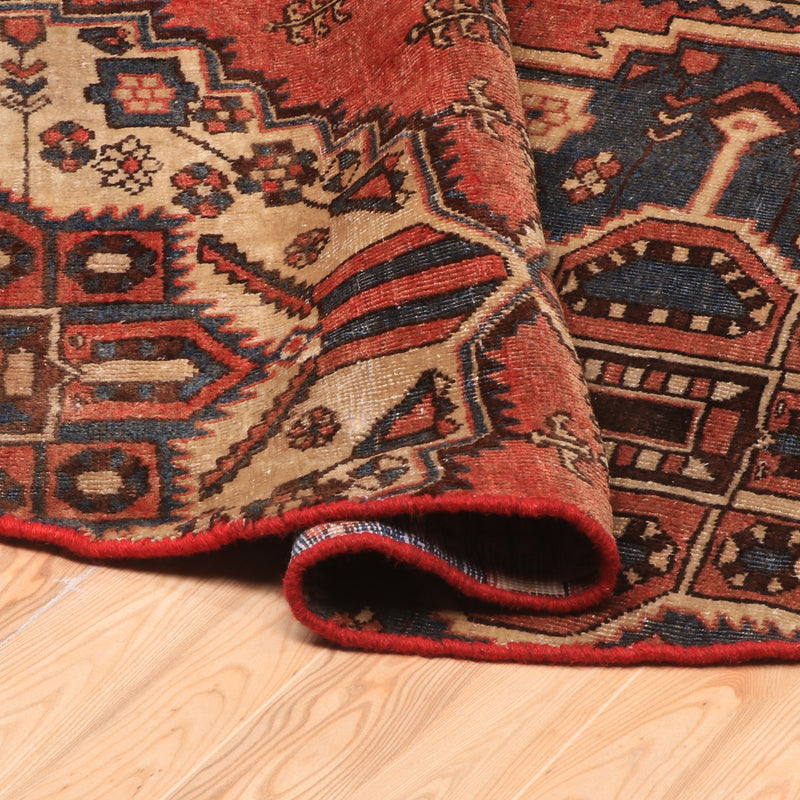 Afshon SY66 Red Blue Oval Rug