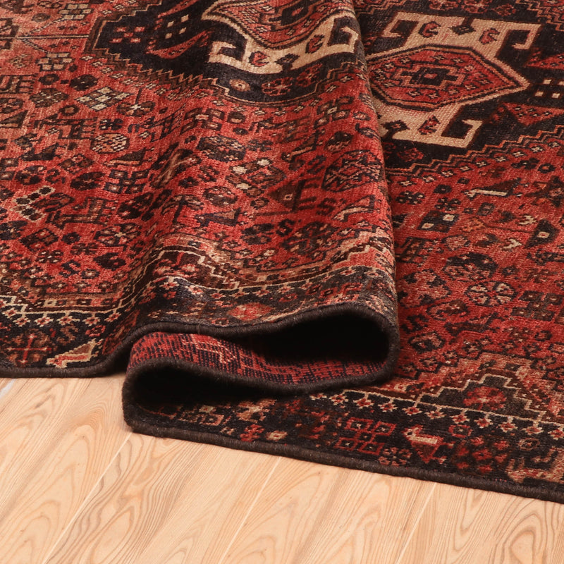 Afshon SY35 Shiraz Red Black Rug