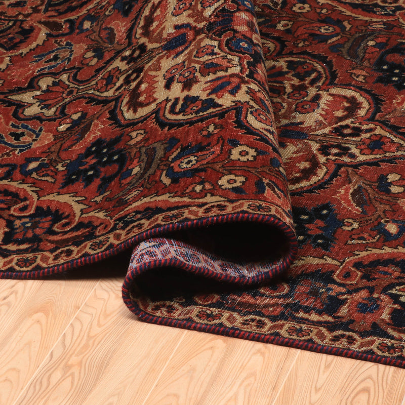 Afshon SY51 Medallion Vintage Red Brown Rug