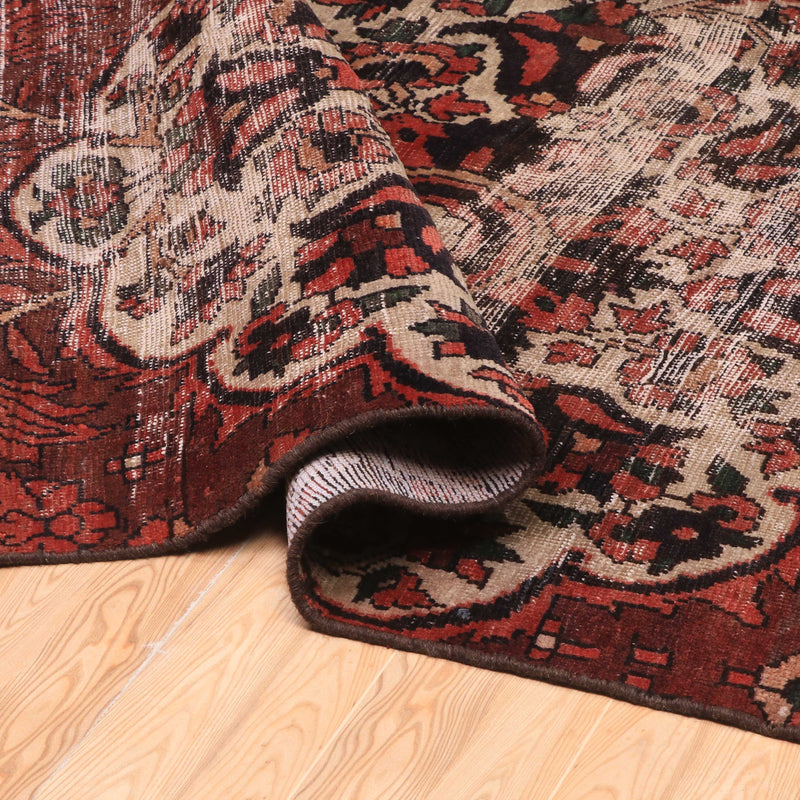 Afshon SY56 Vintage Flower Black Red Rug