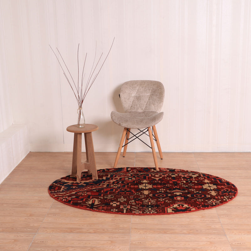 Afshon SY68 Red Black Oval Rug