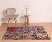 Afshon SY36 Yazd Red Blue Rug
