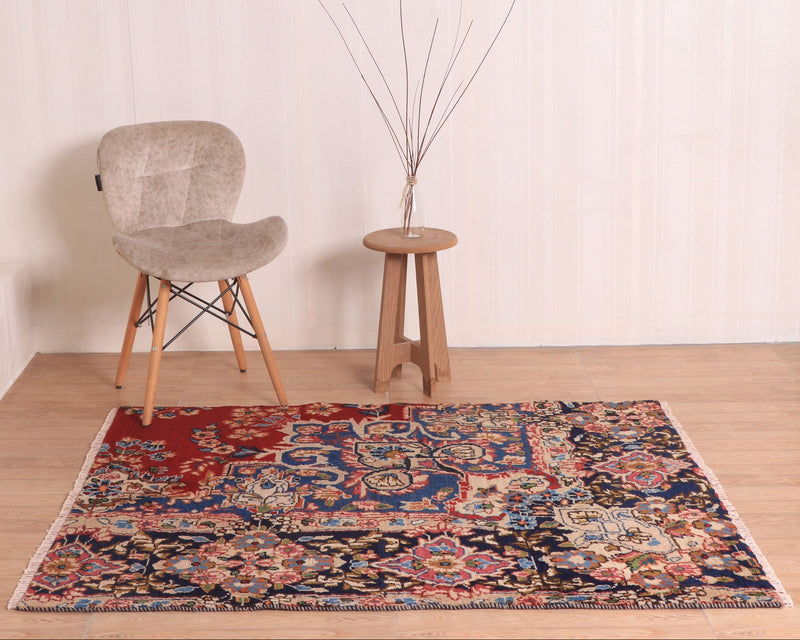 Afshon SY36 Yazd Red Blue Rug