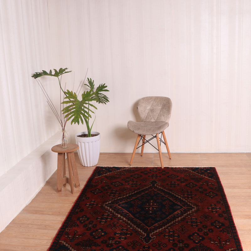 Afshon SY53 Medallion Red Navy Rug