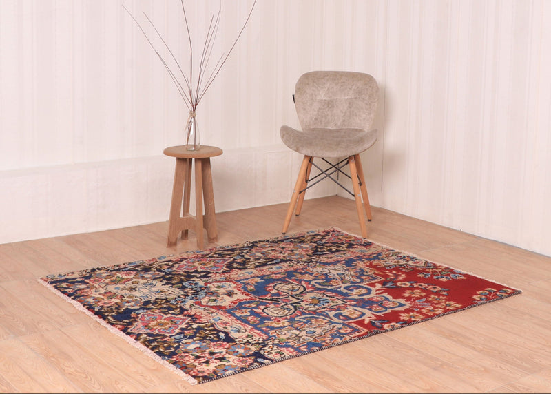 Afshon SY36 Yazd Red Blue Rug