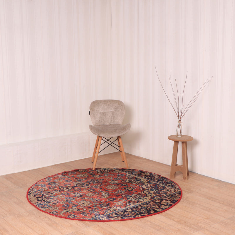 Afshon SY61  Corner Red Round Rug