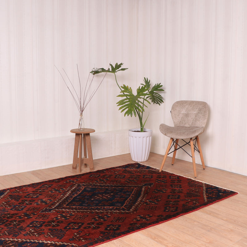 Afshon SY53 Medallion Red Navy Rug