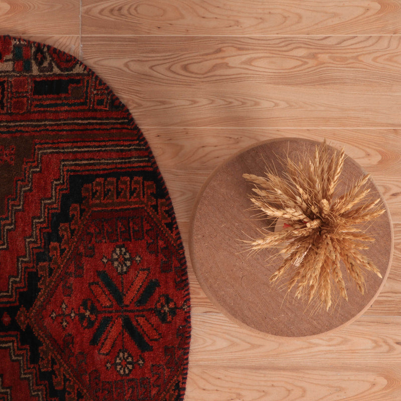 Afshon SY69 Red Black Oval Rug