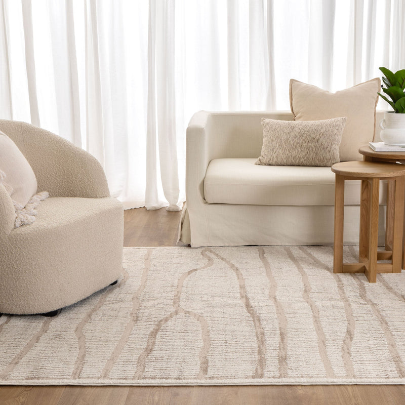 Mesa Abstract Bars Ivory Rug