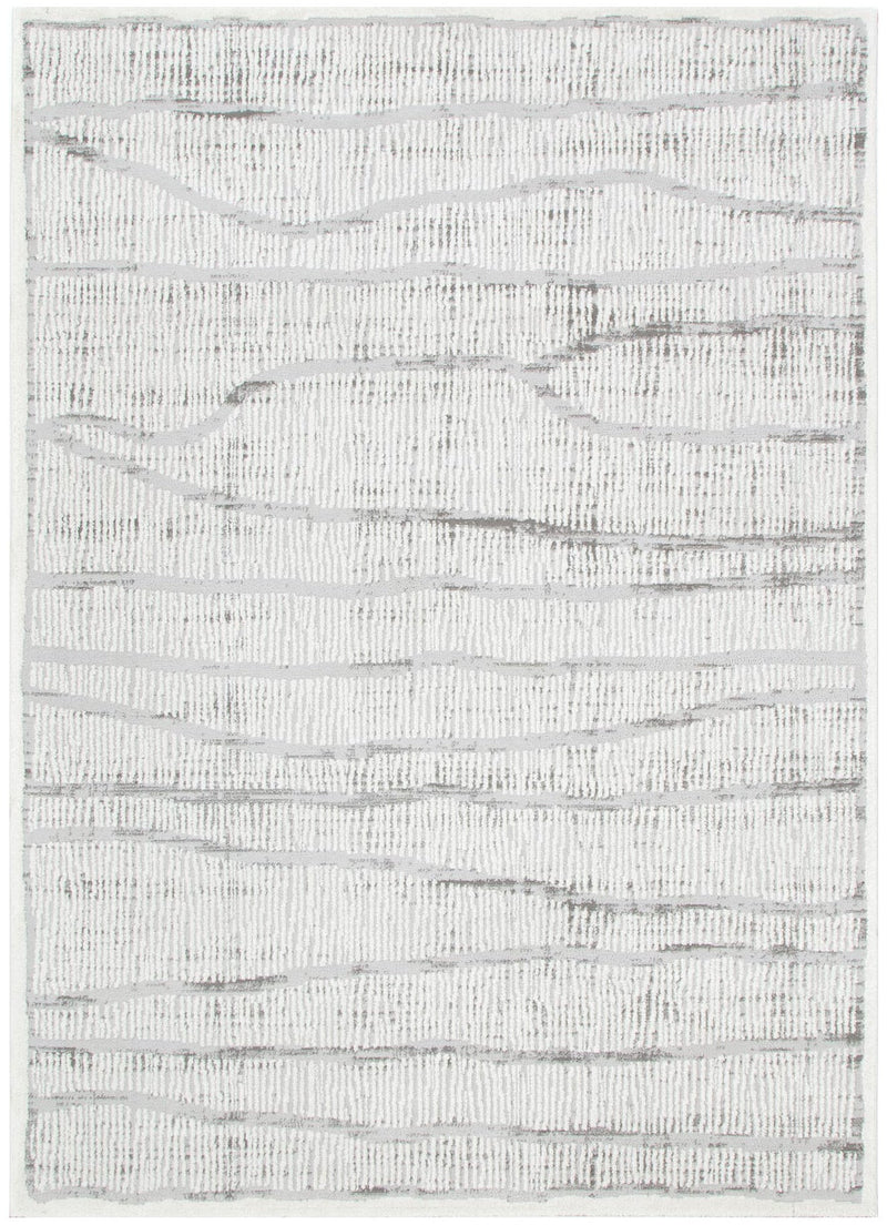 Mesa Abstract Bars Silver Rug