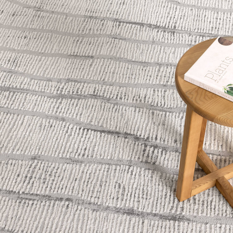 Mesa Abstract Bars Silver Rug