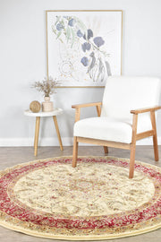 Adelaide Appila Cream Red Round Rug