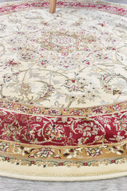 Adelaide Appila Cream Red Round Rug